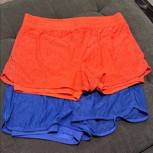 Orange and Blue Athletic Shorts-Set of 2